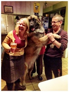 Julia and massive dog