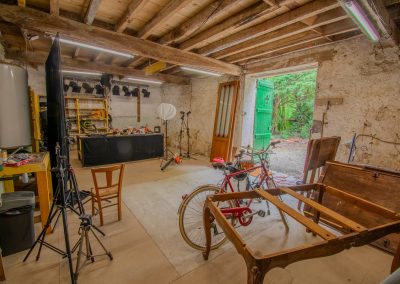 Workshop under garden house
